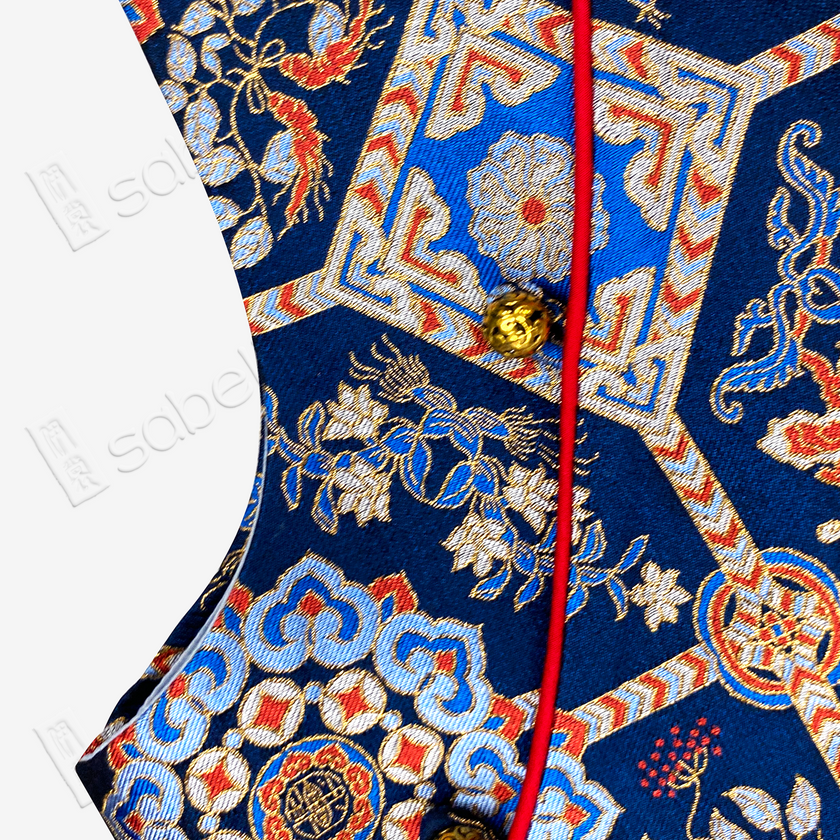 Chinese Brocade Mid-length Vest
