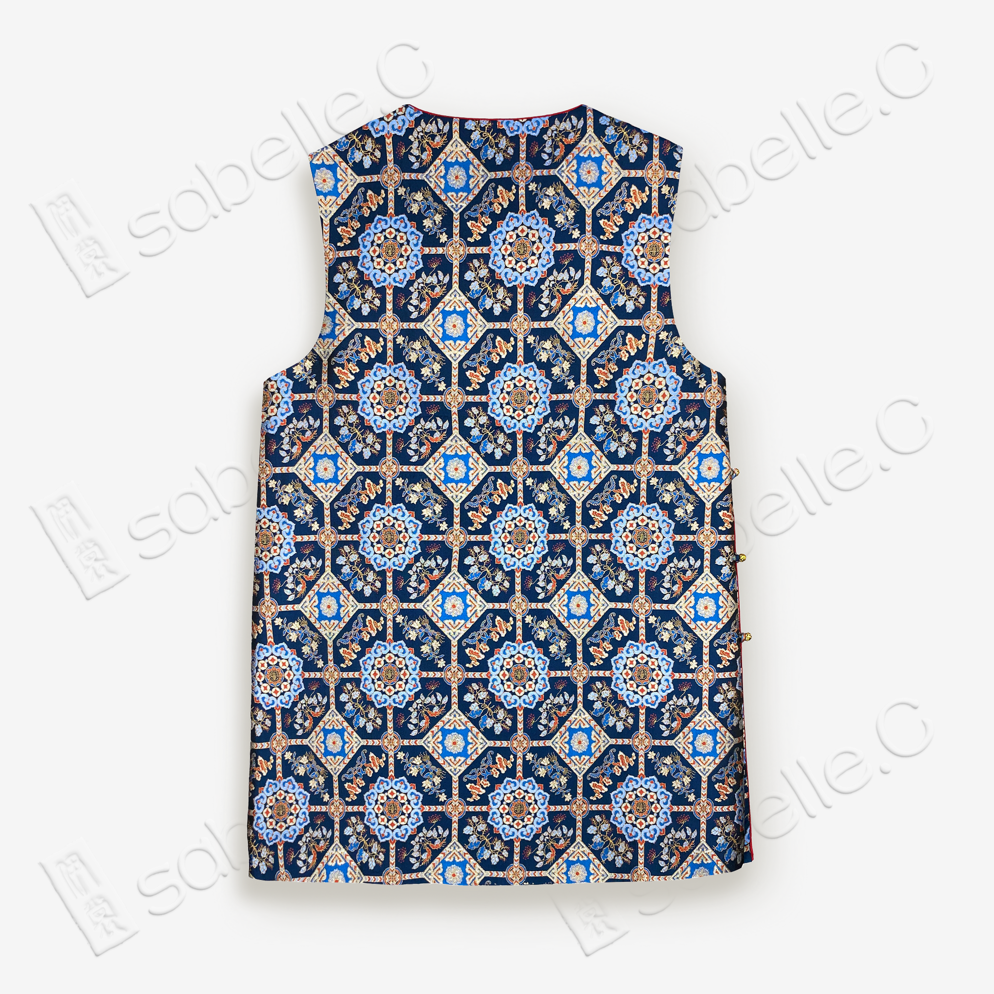 Chinese Brocade Mid-length Vest