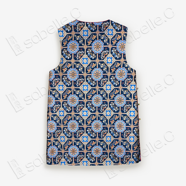 Chinese Brocade Mid-length Vest
