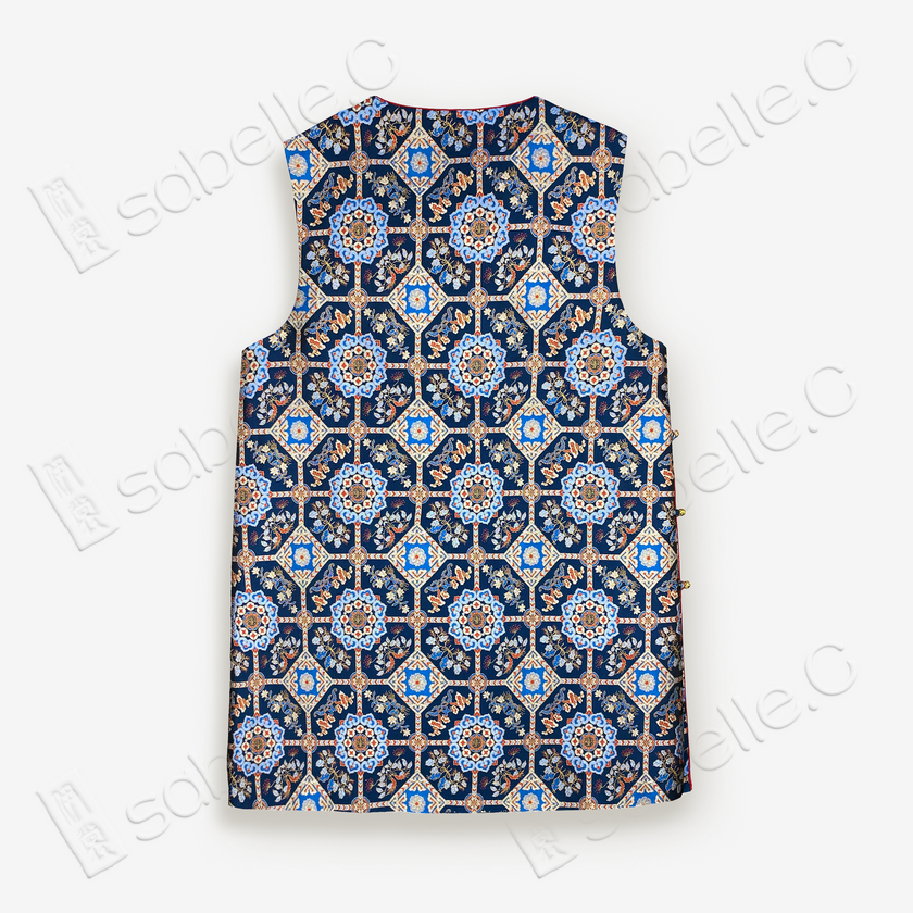 Chinese Brocade Mid-length Vest