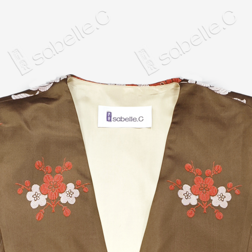 Fengguan Xiapei Vintage Silk Satin Vest - 「鳳冠霞帔款」古董真絲老緞馬甲