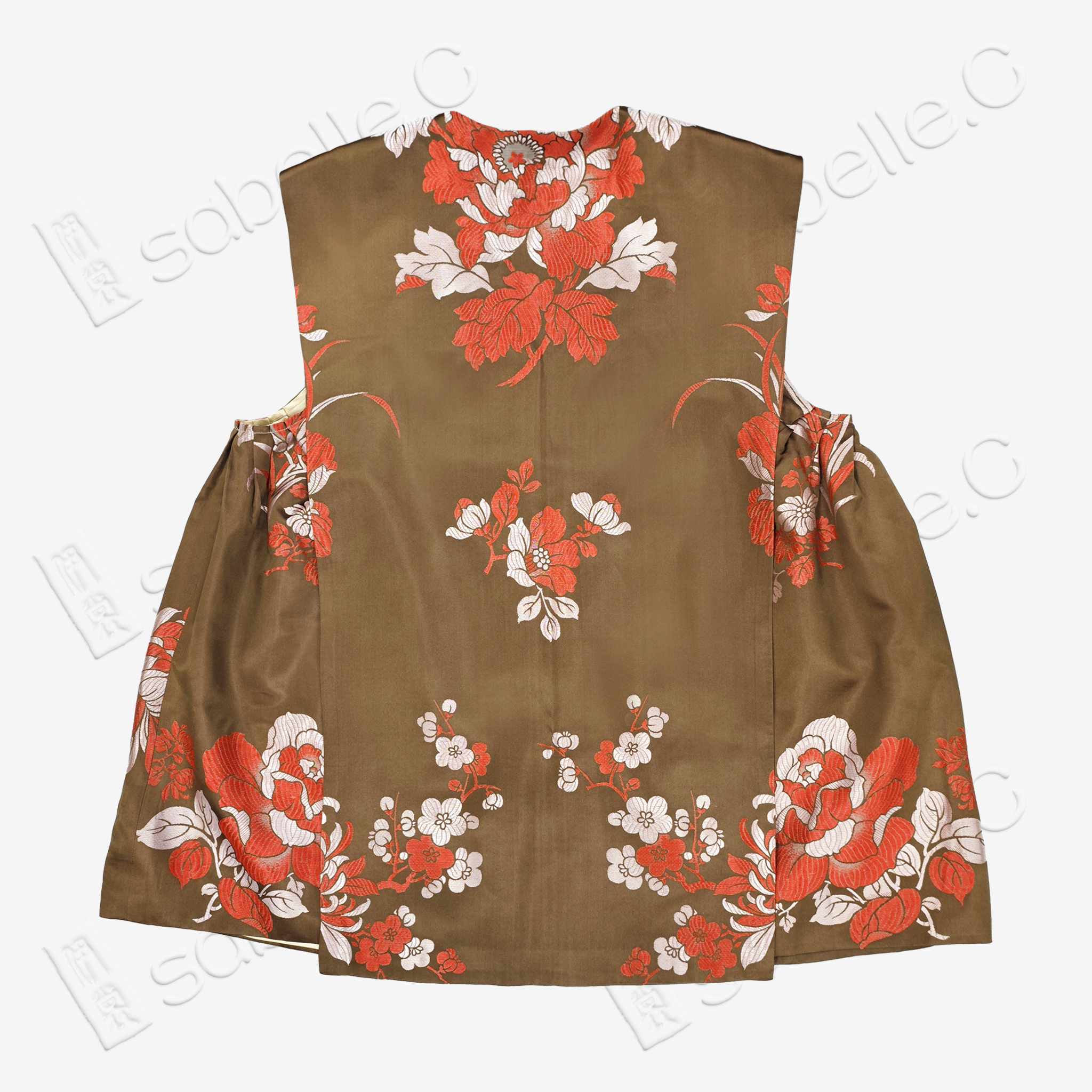 Fengguan Xiapei Vintage Silk Satin Vest - 「鳳冠霞帔款」古董真絲老緞馬甲