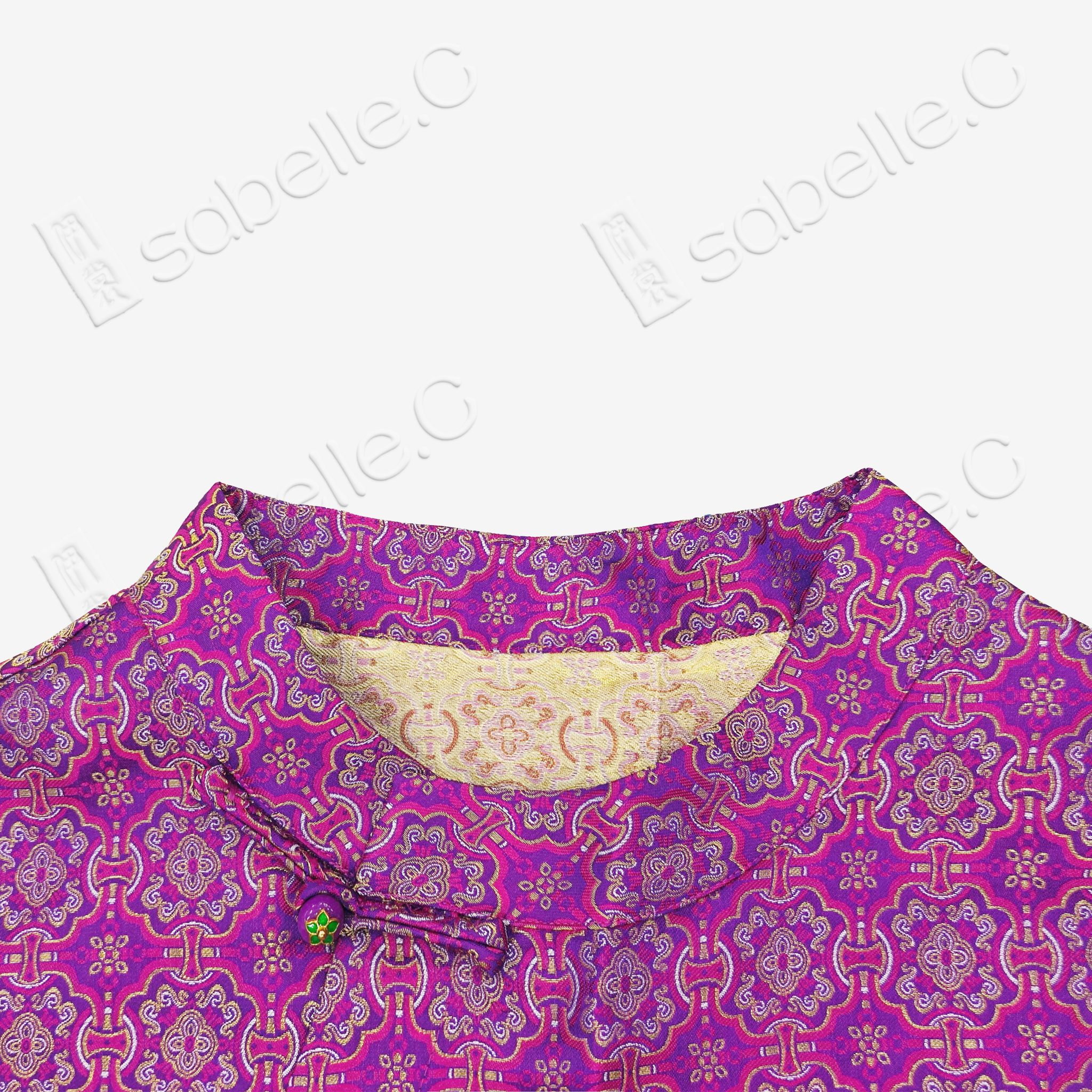 Violet Badajin Pattern Song Brocade Long Vest - 「紫禧」八達暈宋錦長背心