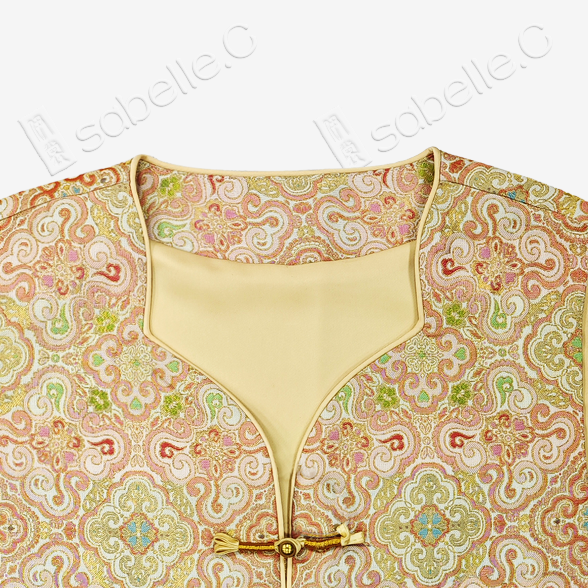 Blush Ruyi Medallion Song Brocade Vest - 「團花」宋錦馬甲