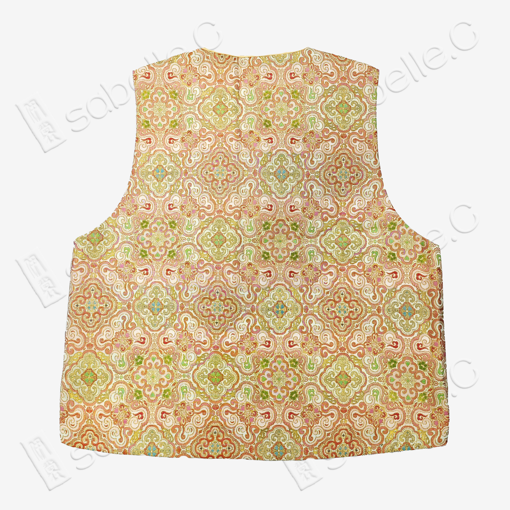 Blush Ruyi Medallion Song Brocade Vest - 「團花」宋錦馬甲