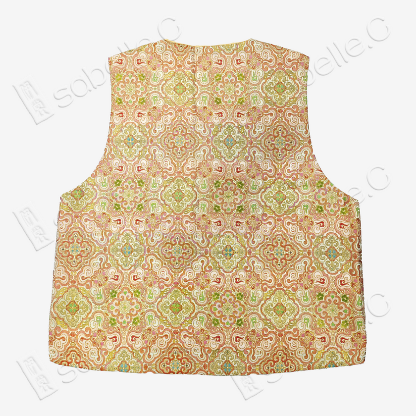 Blush Ruyi Medallion Song Brocade Vest - 「團花」宋錦馬甲