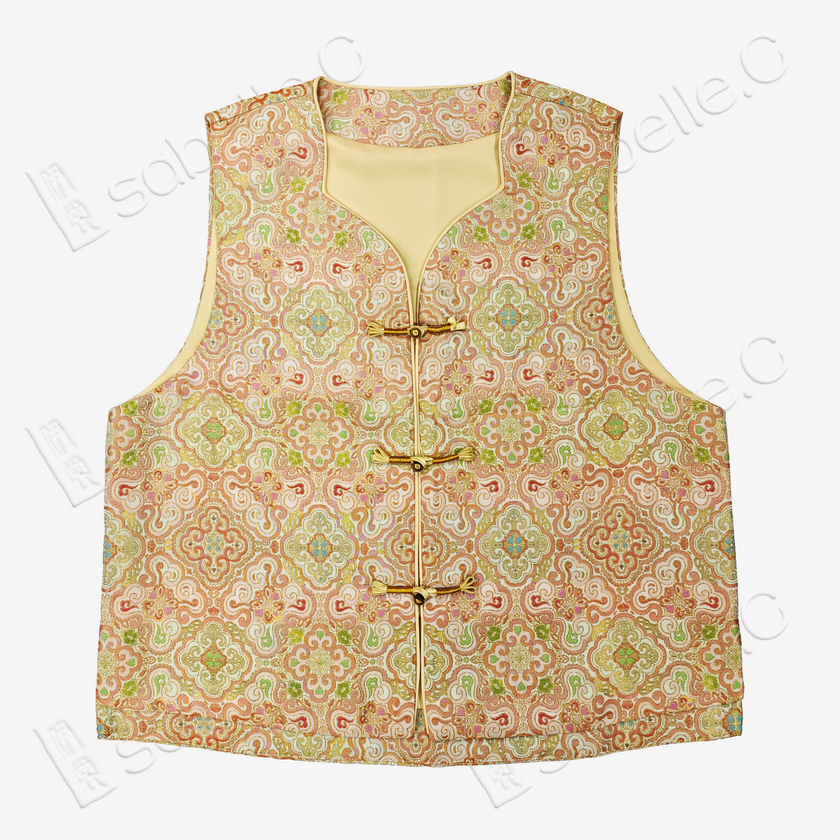 Blush Ruyi Medallion Song Brocade Vest - 「團花」宋錦馬甲