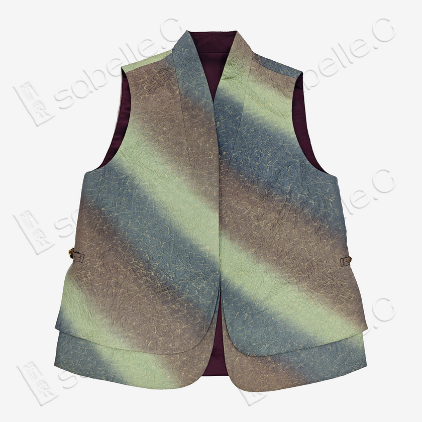 Iridescent Mist Tang Brocade Vest - 「彩霧」唐錦馬甲
