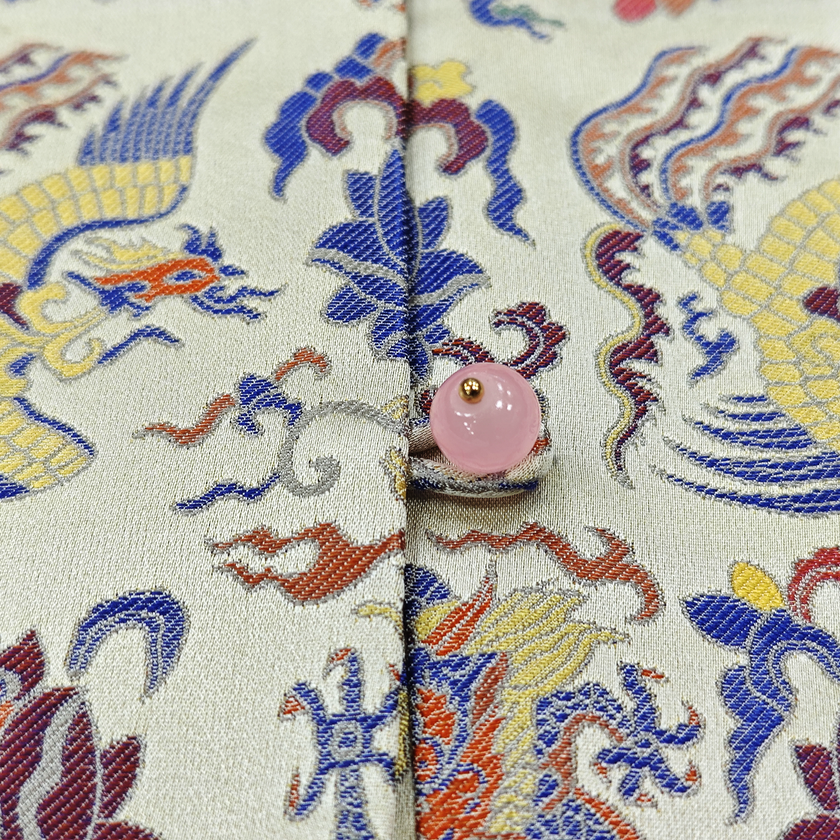 Song Brocade Dragon & Lotus Vest - 「游龍蓮花紋」宋錦馬甲