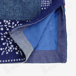 Plant-dyed Patchwork Short Sleeve Top - 蠟染藍盤扣上衣