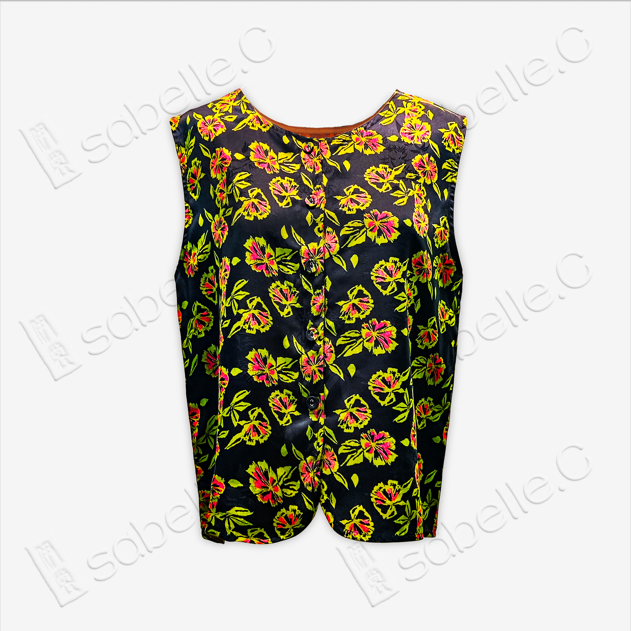 Gambiered Canton Silk Vest