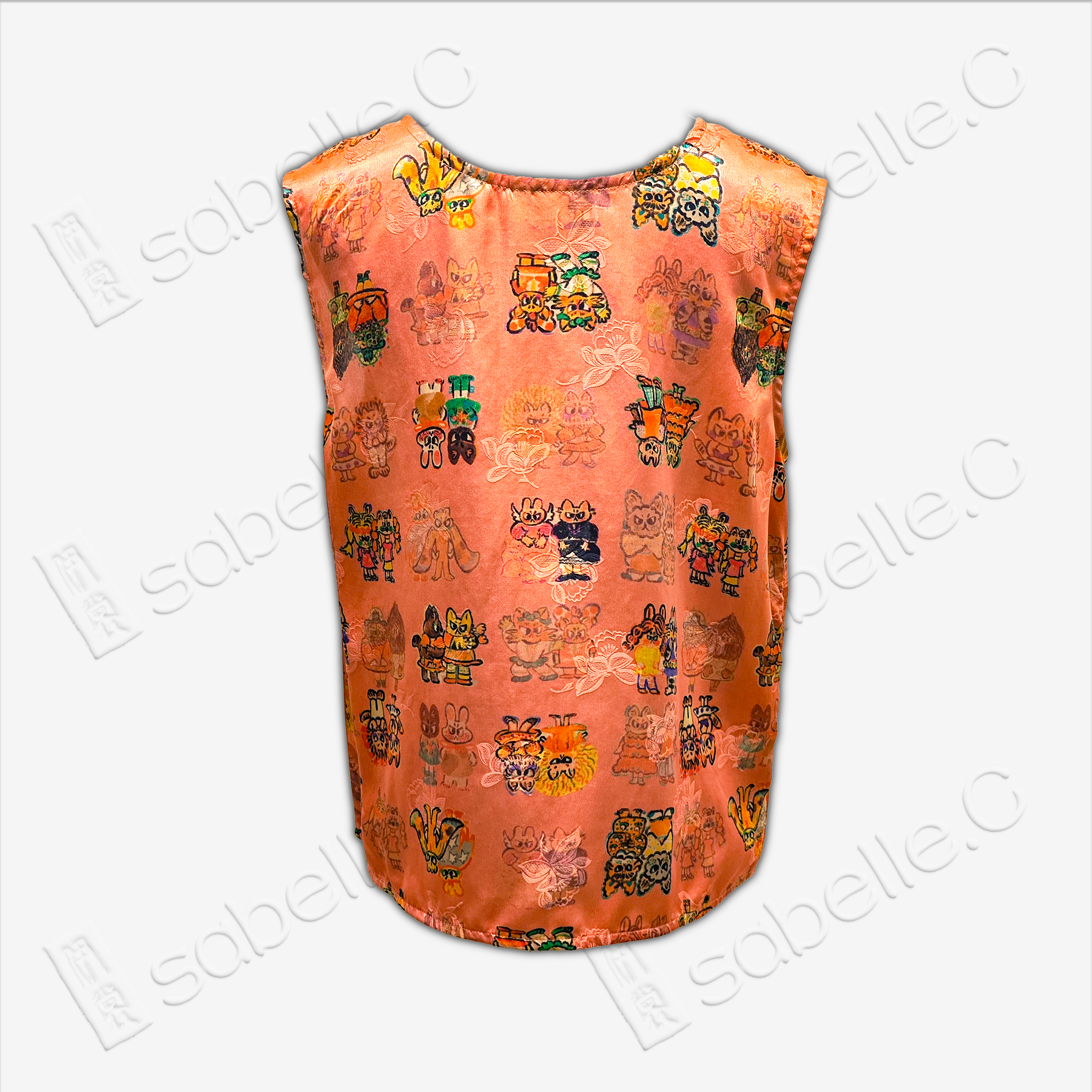 Gambiered Canton Silk Vest