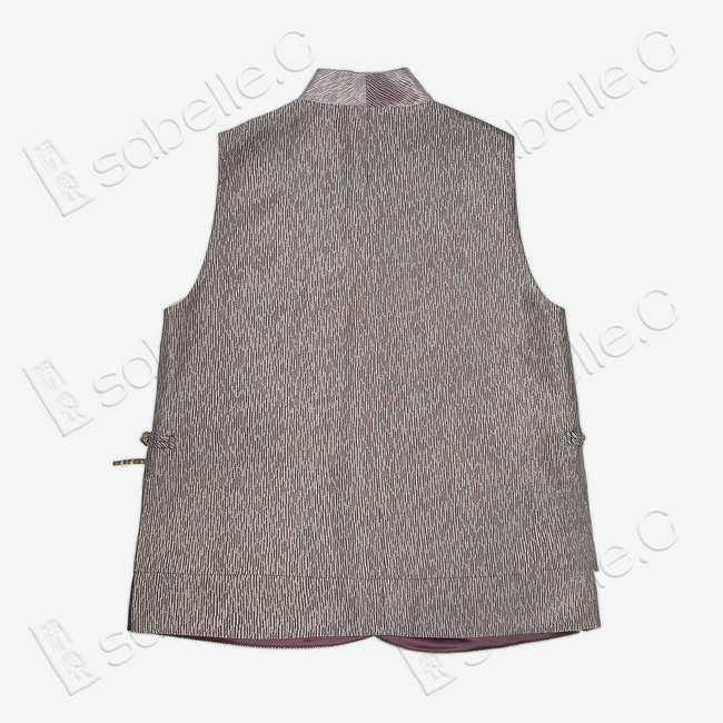 Tang Brocade Tank Top with Double-Layered Hem