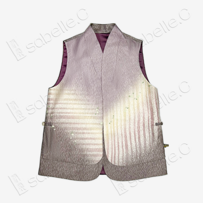 Tang Brocade Tank Top with Double-Layered Hem