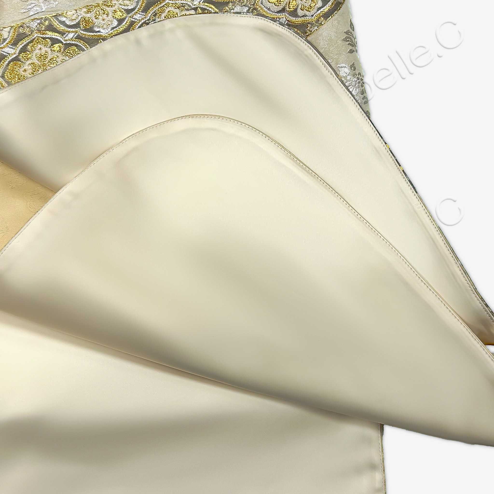 Tang Brocade Top with Double-Layered Hem