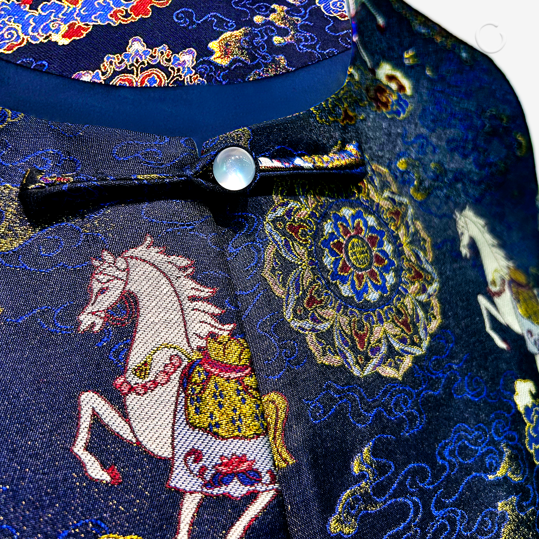 Horse-Patterned Song Brocade Tank Top