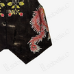 Ink Phoenix Peony Antique Silk Satin Vest - 古董真絲老緞馬甲