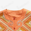 Gilded Orange Diamond Clover Kesi Long Vest - 緙絲長馬甲