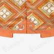 Gilded Orange Diamond Clover Kesi Long Vest - 緙絲長馬甲