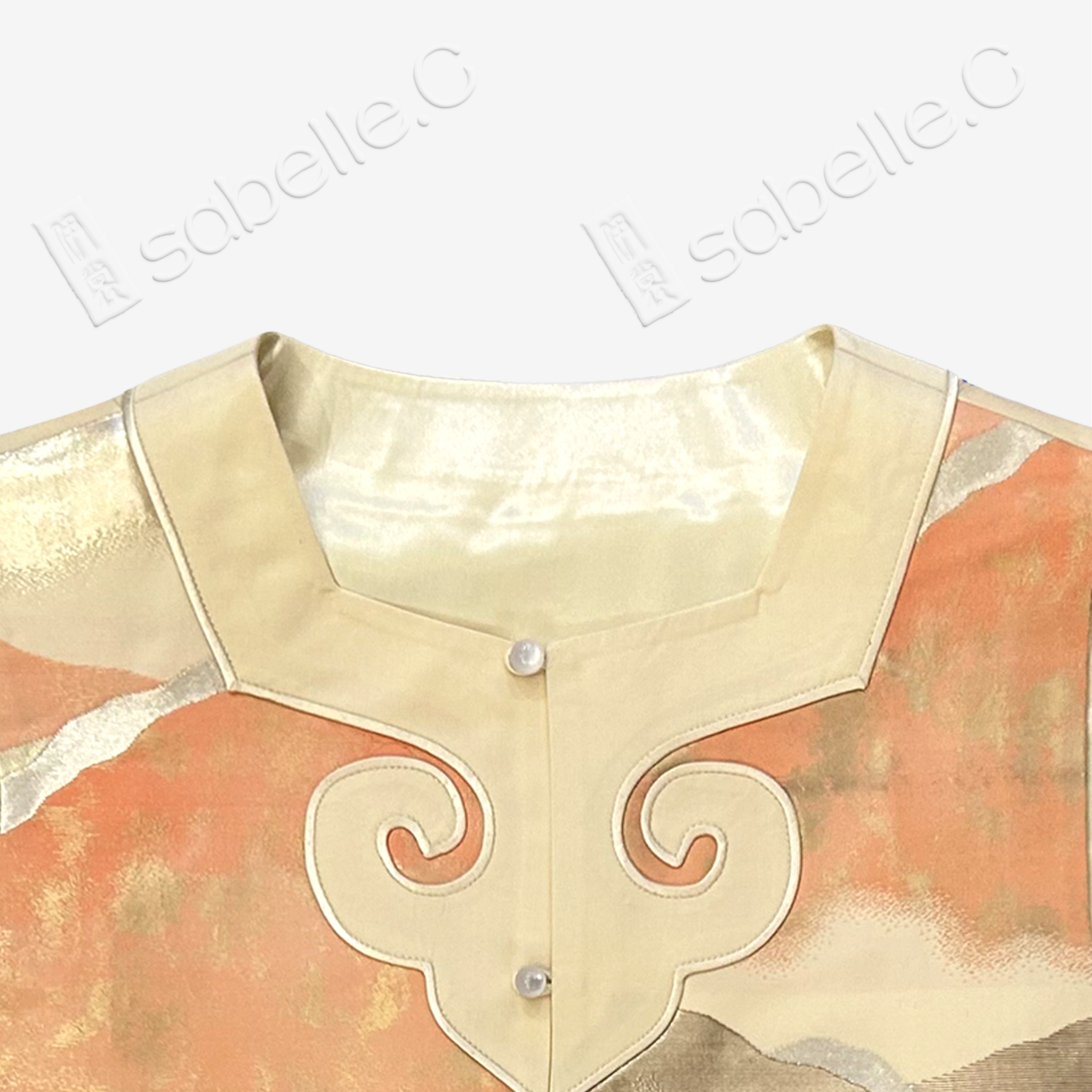 Gilded Mountain Kesi Long Vest - 緙絲中長款馬甲