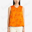Amber Orchid & Bamboo Zhang Velvet Vintage Silk Vest - 漳絨古董真絲老緞馬甲