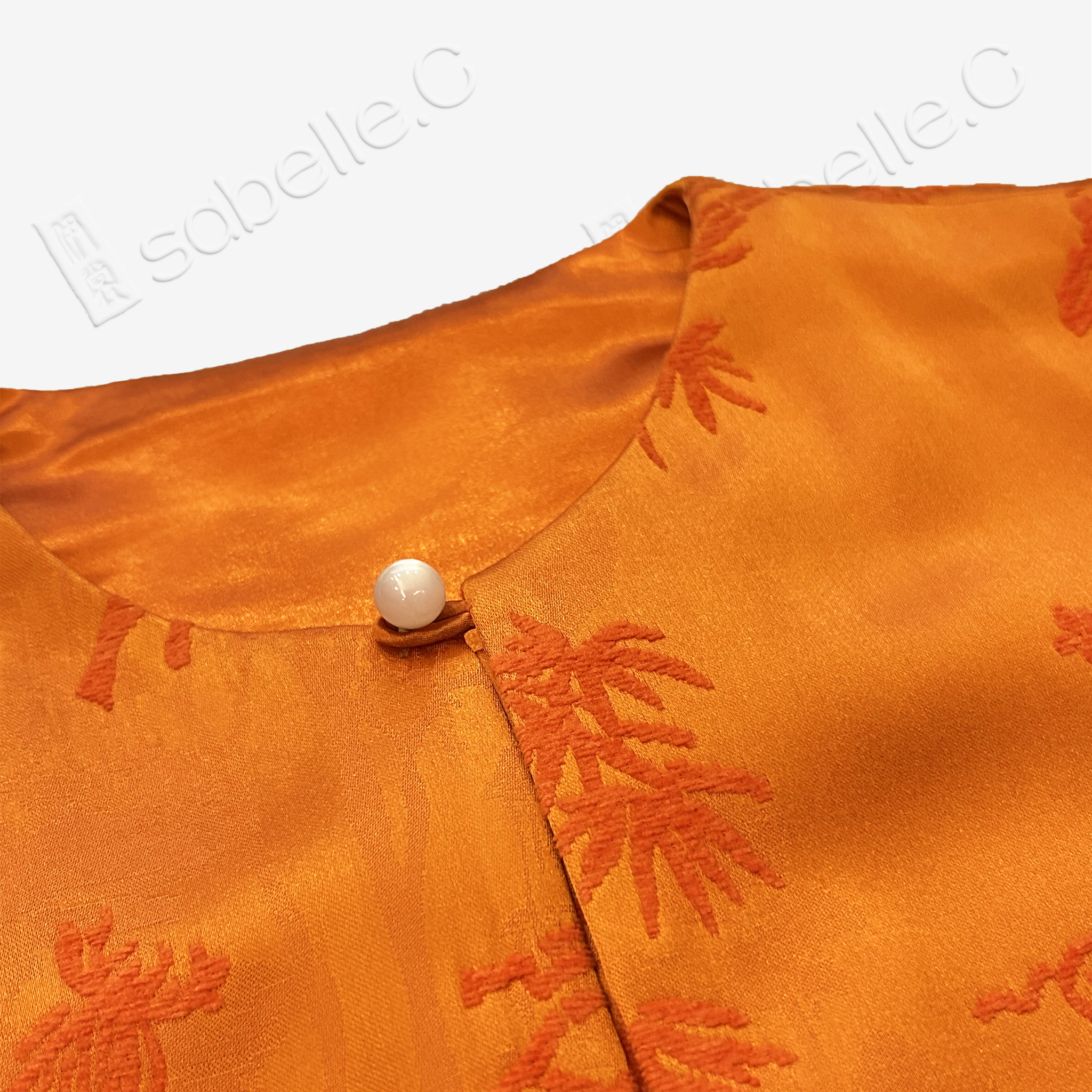 Amber Orchid & Bamboo Zhang Velvet Vintage Silk Vest - 漳絨古董真絲老緞馬甲