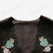 Black Phoenix Peony Vintage Silk Satin Vest - 古董真絲老緞馬甲