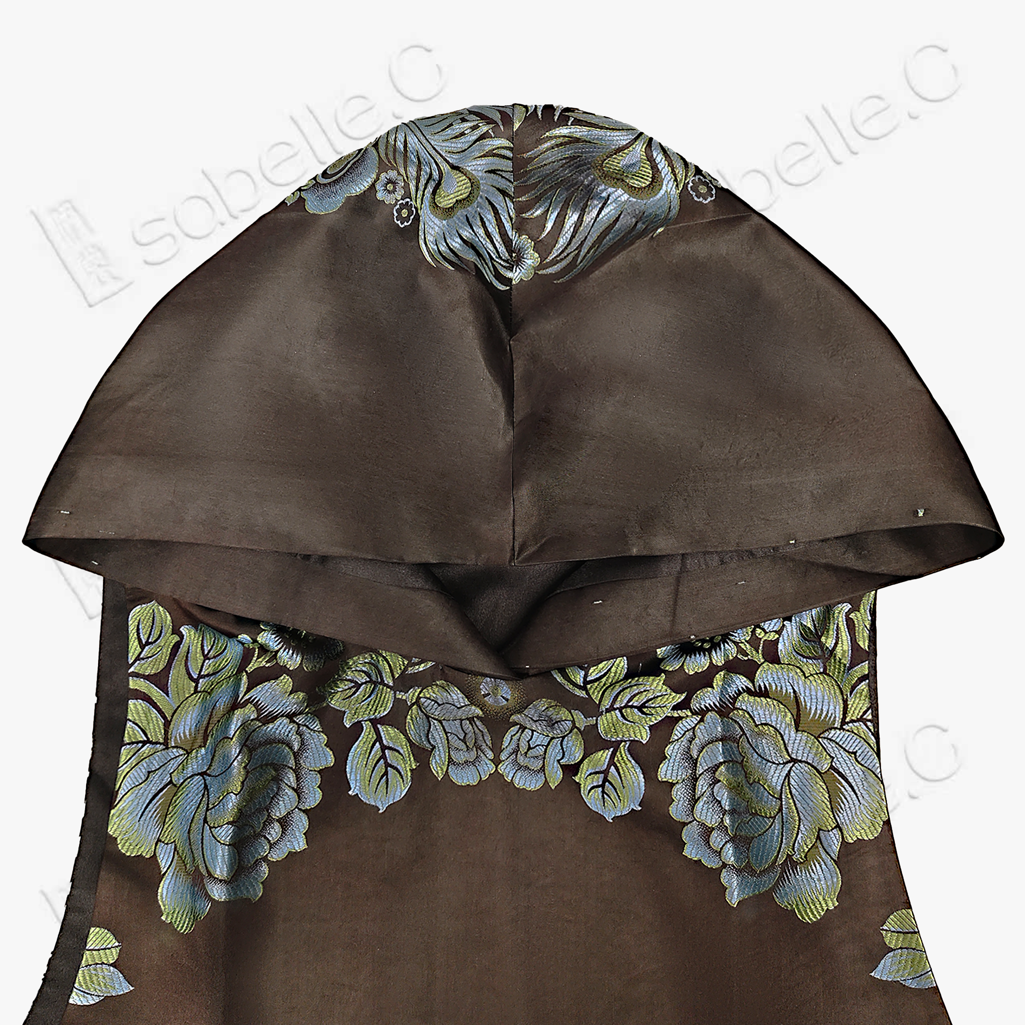 Vintage Silk‑Satin Hooded Sleeveless Top with Dragon Motifs - 古董真絲老緞連帽無袖上衣