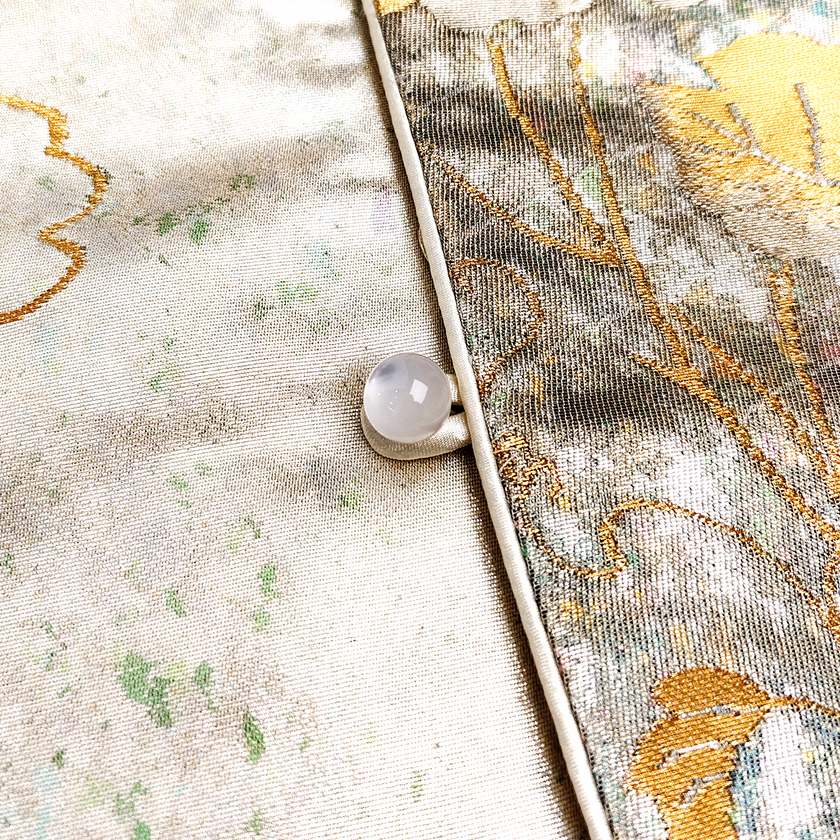 Kesi Weave Vest with Sable Fur Trim