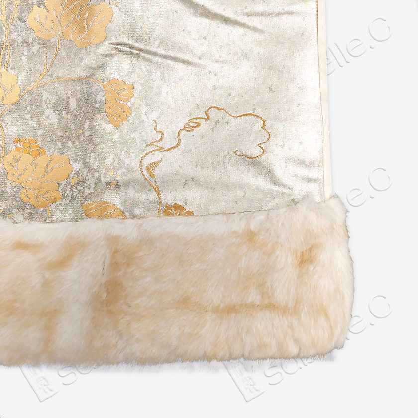 Kesi Weave Vest with Sable Fur Trim