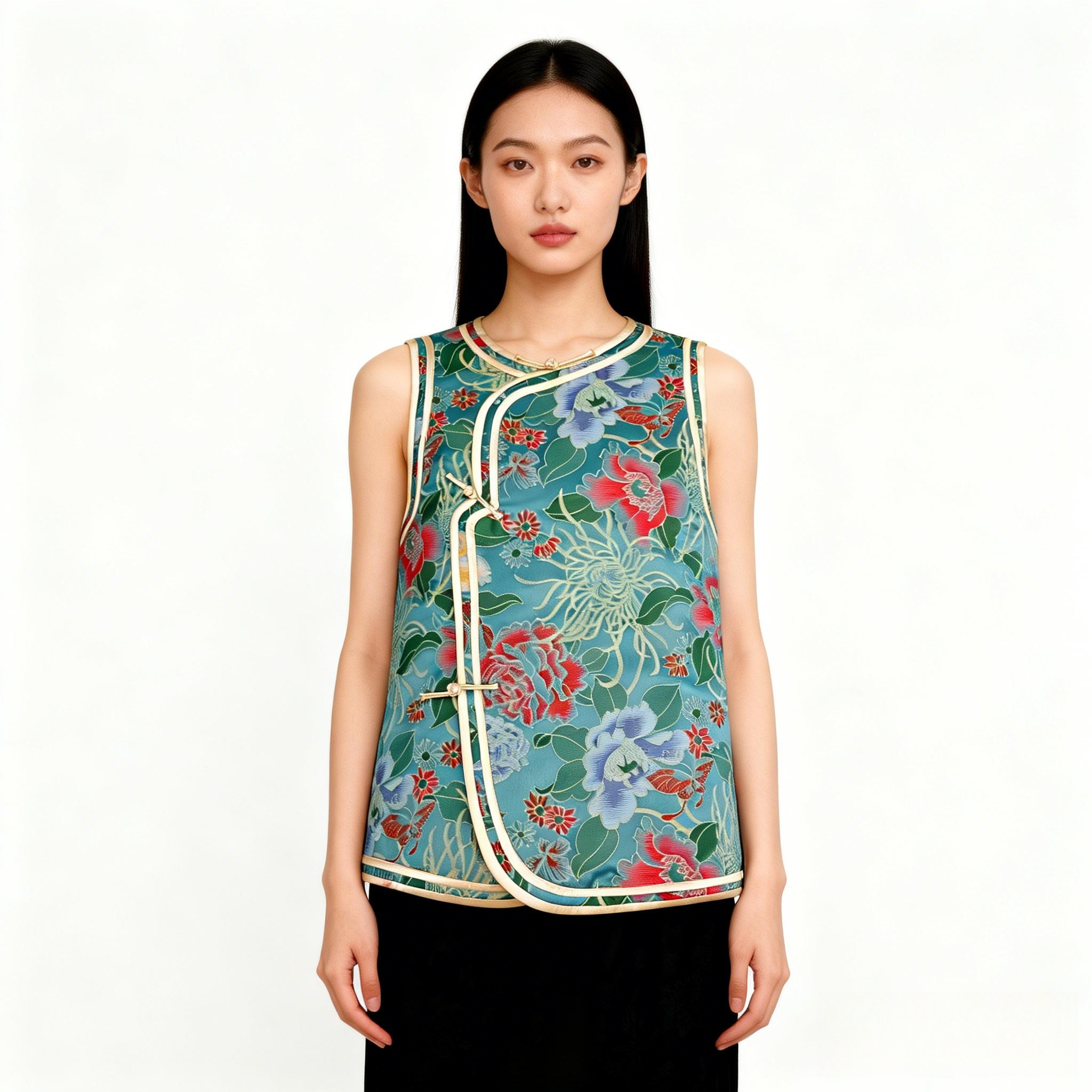 Yunjin Brocade Quilted Waistcoat
