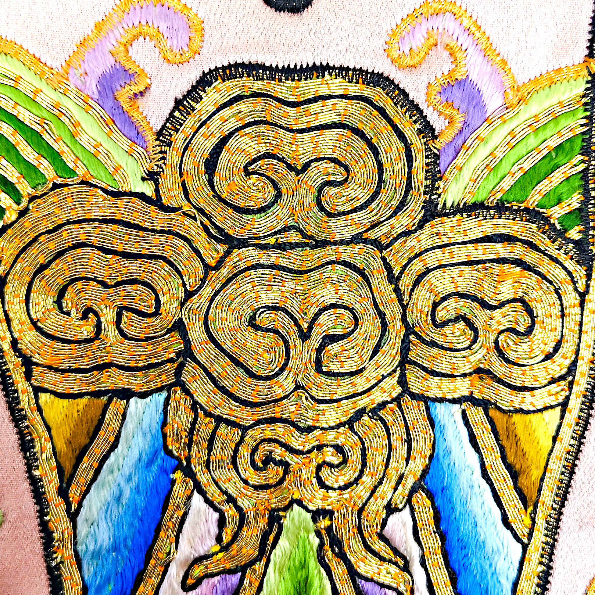 Vintage Embroidery Silk Vest