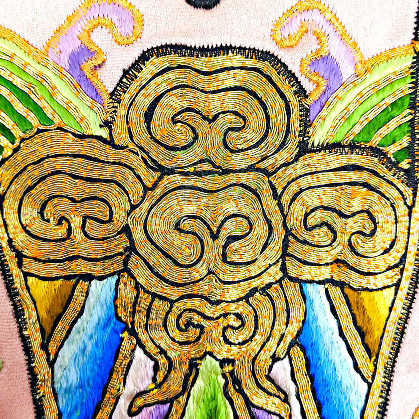 Vintage Embroidery Silk Vest