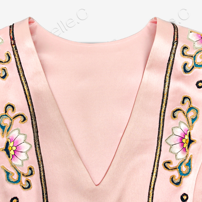 Vintage Embroidery Silk Vest