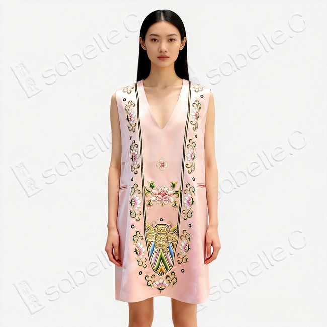 Vintage Embroidery Silk Vest