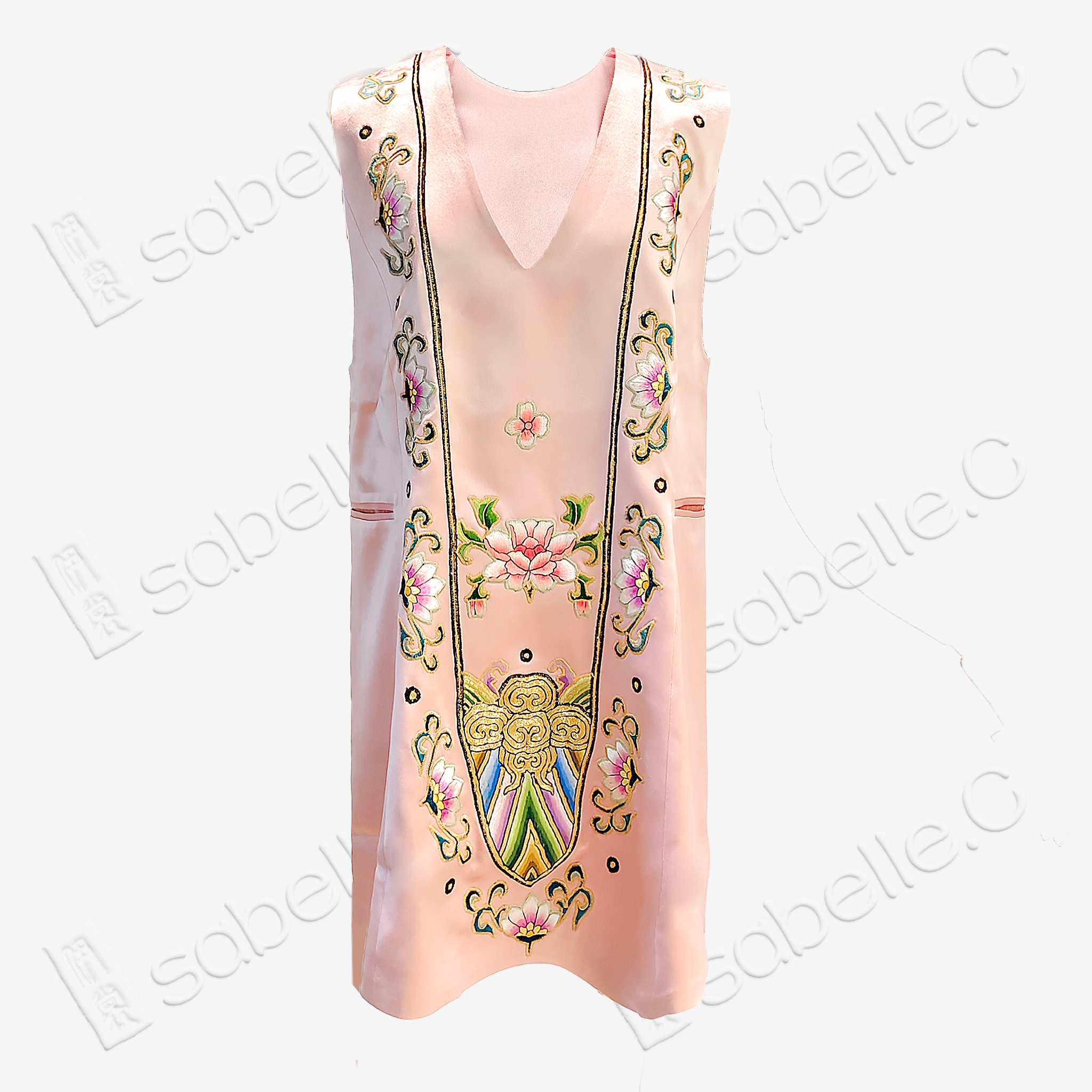 Vintage Embroidery Silk Vest