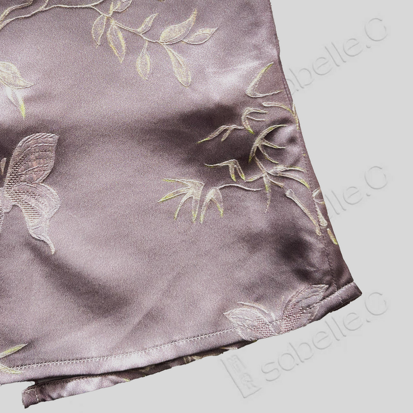 Vintage Silk‑Satin Bamboo‑Butterfly Sleeveless Top - 真絲老緞竹蝶無袖上衣