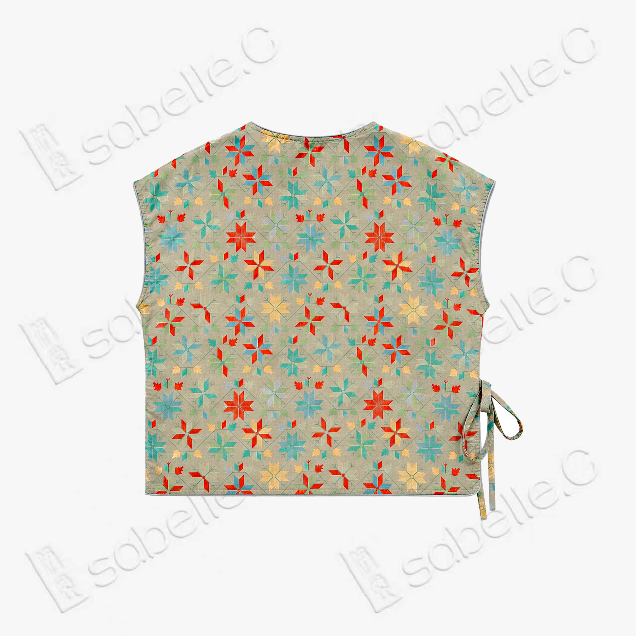 Shu‑Brocade Sleeveless Top - 宋錦斜襟無袖上衣