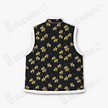 Song Brocade Hunting Motif Fur Trim Vest - 宋錦獵騎紋毛邊馬甲