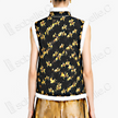 Song Brocade Hunting Motif Fur Trim Vest - 宋錦獵騎紋毛邊馬甲