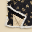 Song Brocade Hunting Motif Fur Trim Vest - 宋錦獵騎紋毛邊馬甲