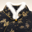 Song Brocade Hunting Motif Fur Trim Vest - 宋錦獵騎紋毛邊馬甲