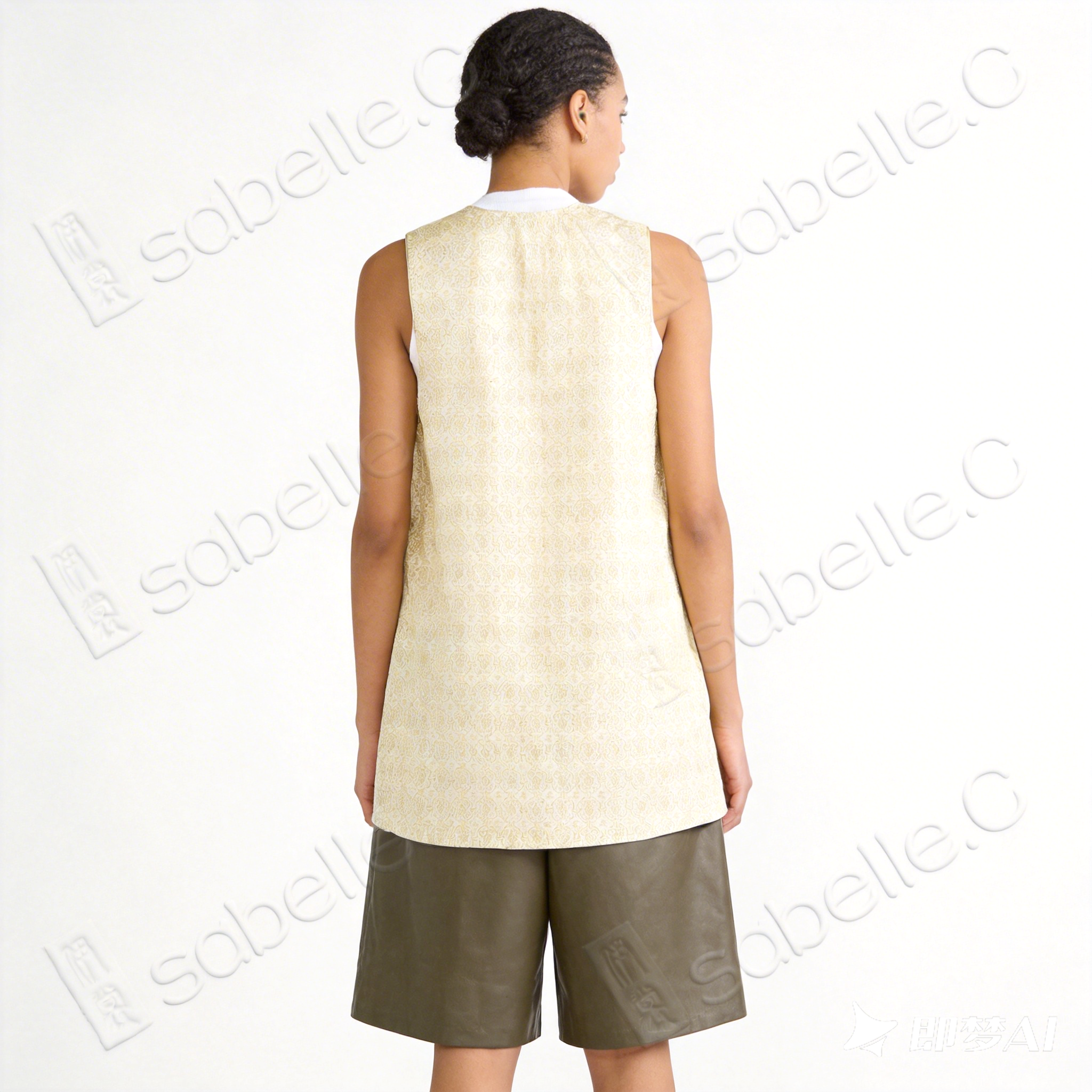 Song Brocade Sleeveless Top