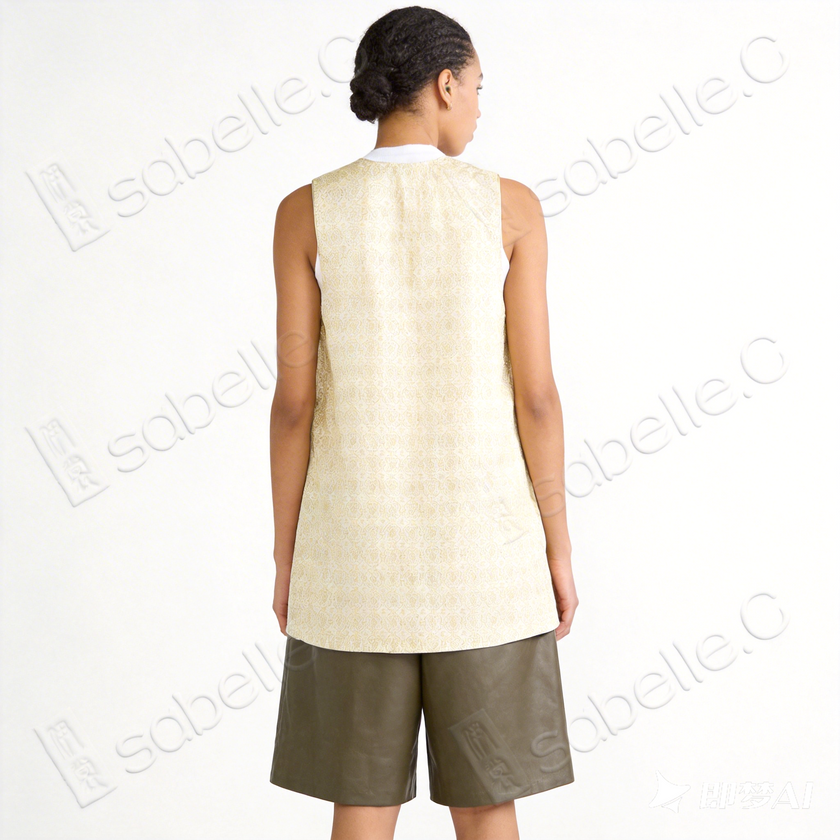 Song Brocade Sleeveless Top