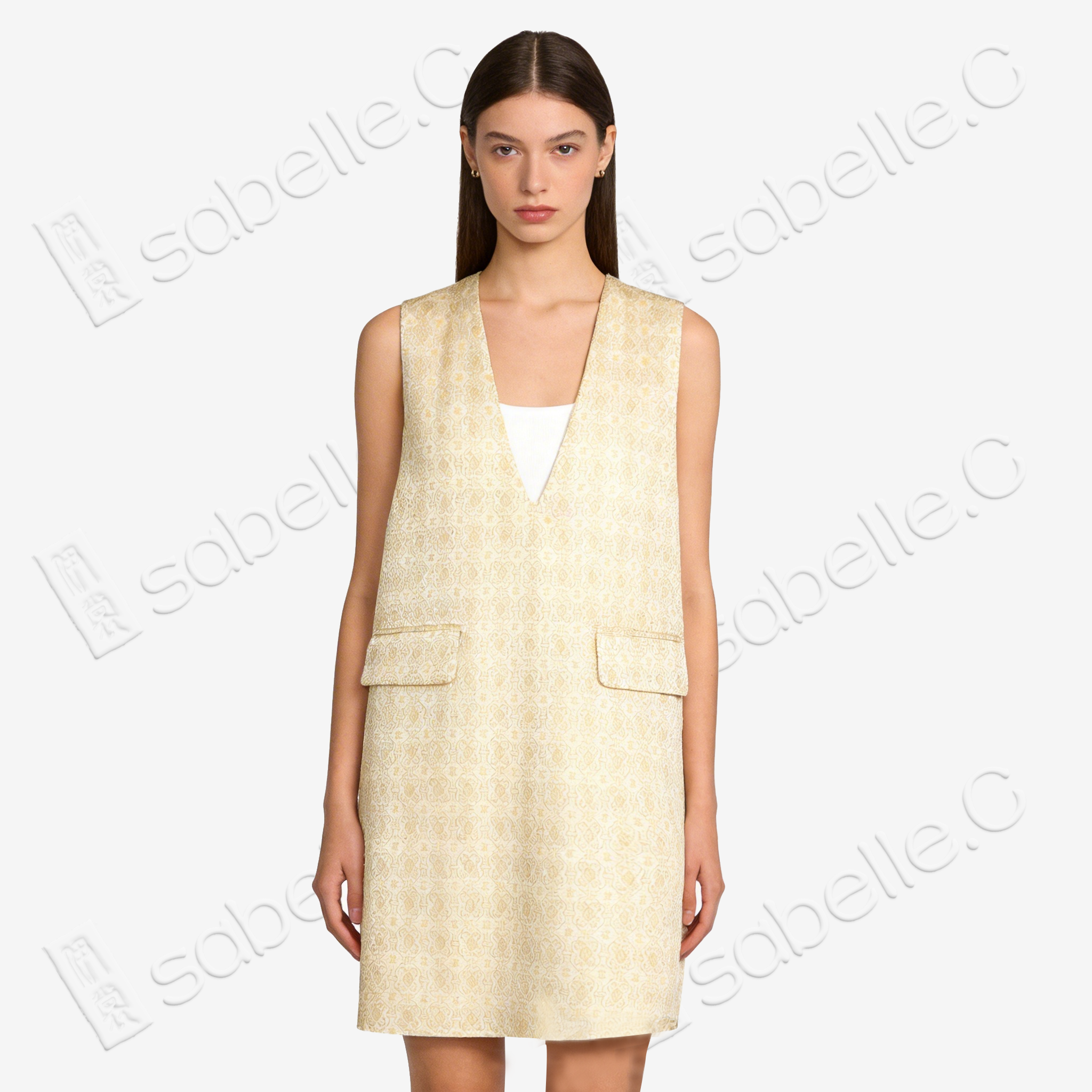Song Brocade Sleeveless Top