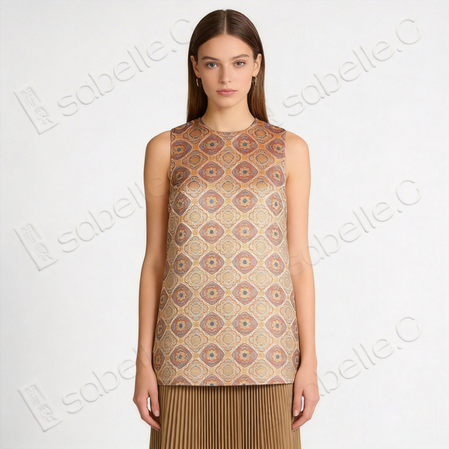Song Brocade Sleeveless Top