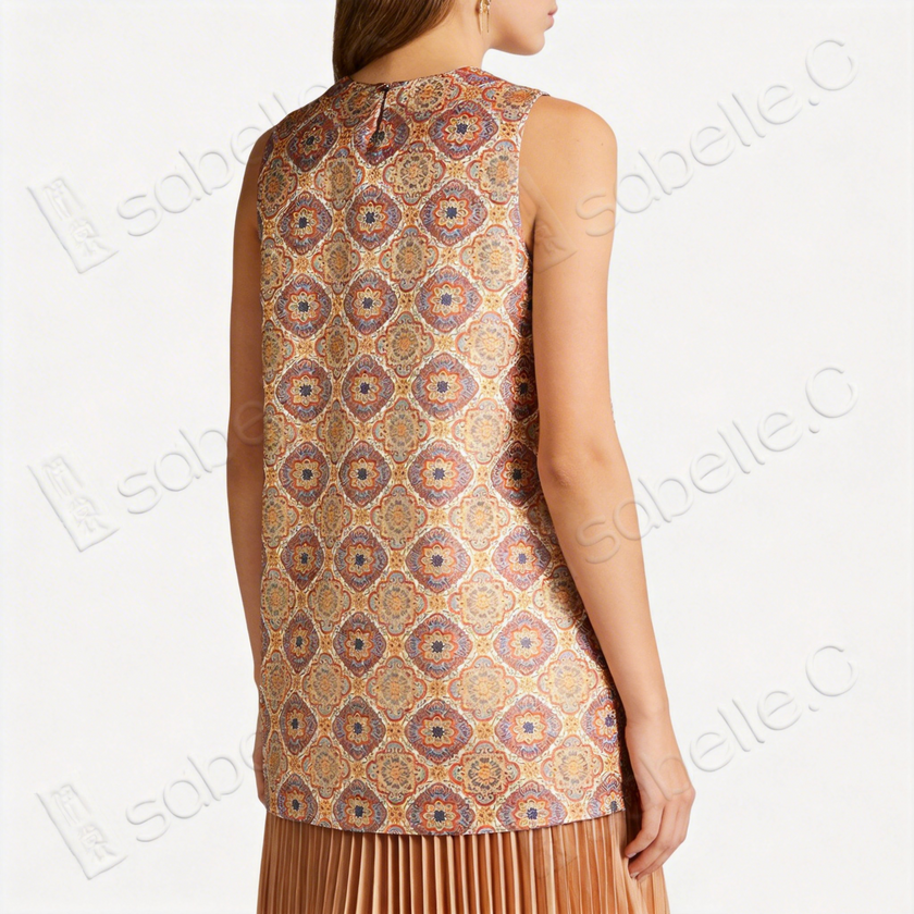 Song Brocade Sleeveless Top