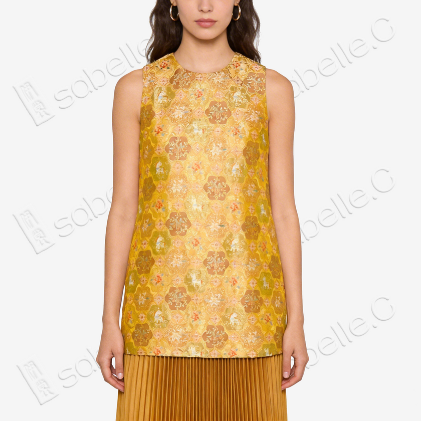 Song Brocade Sleeveless Top