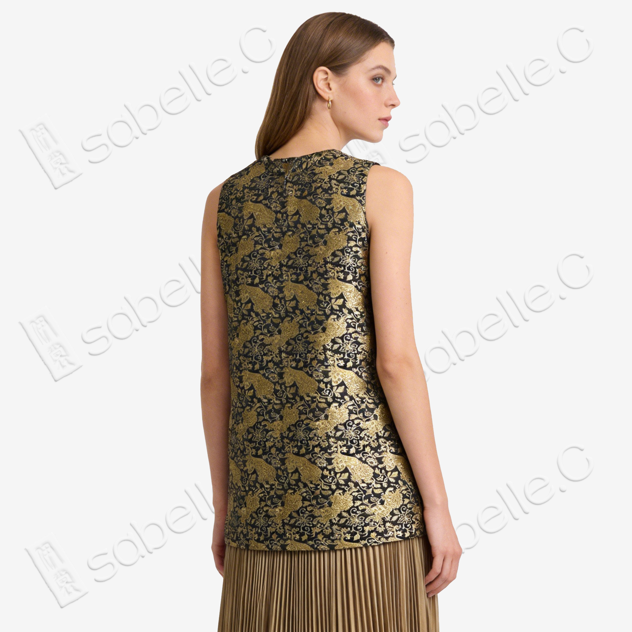 Song Brocade Sleeveless Top