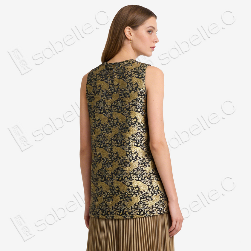 Song Brocade Sleeveless Top